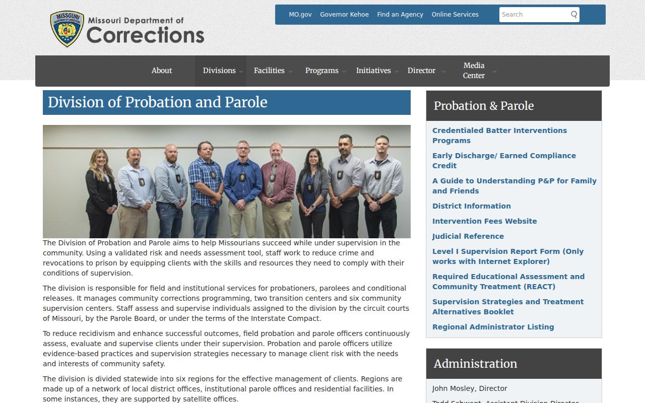 Washington County probation and parole criminal records