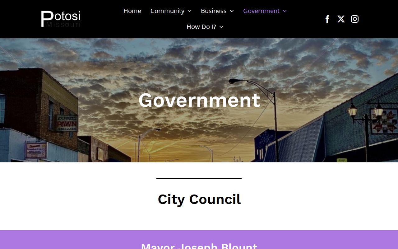 Potosi criminal records city government and police contact