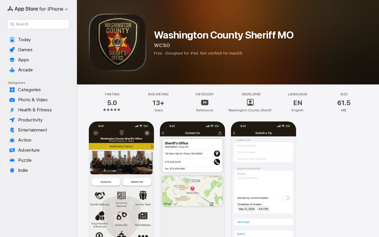 Potosi arrest and criminal record sheriff app